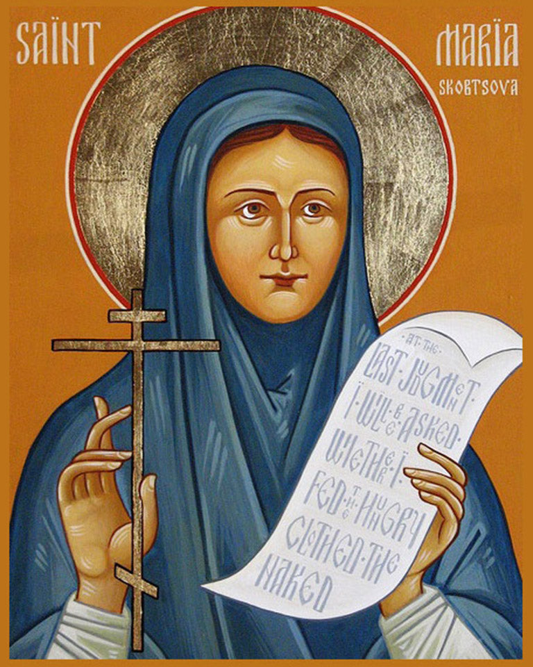 Orthodox St. Maria of Paris Icon Cross Stitch Pattern