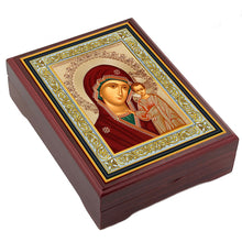 Load image into Gallery viewer, Wooden Icon Box - Virgin of Kazan
