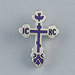 Orthodox Cross Lapel Pin Budded