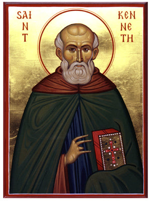 Orthodox St. Kenneth of Ireland Icon Cross Stitch Pattern