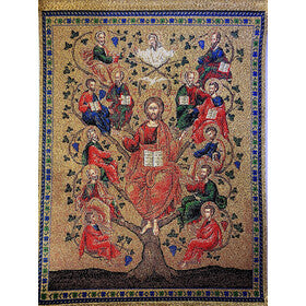 Tapestry Jesus and The 12 Apostles True Vine Wall Hanging